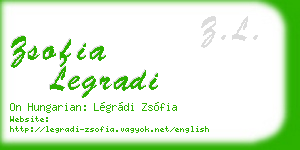 zsofia legradi business card